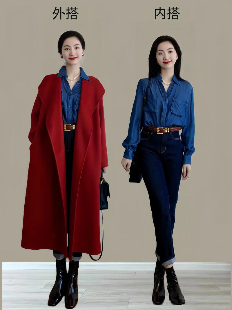 红色外套配什么内搭_秋冬红色外套，黑白灰内搭最出彩！