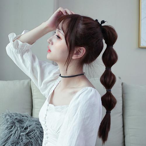 霸气编发女生超拽冷酷高马尾_丝带高马尾编发，简约又显时尚感！