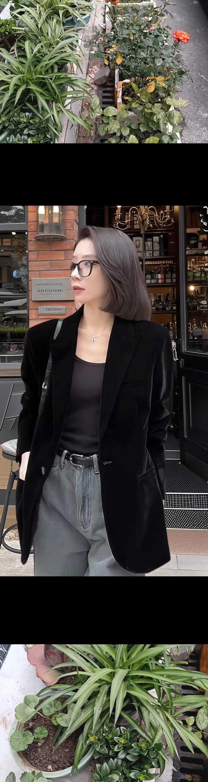 40岁女人黑色西装搭配_百搭时尚，职场日常皆出彩