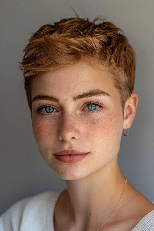 个性超短发发型女露耳_高颜值时尚之选，自信利落！