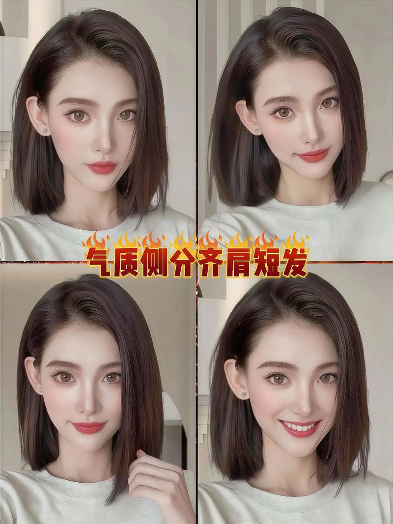 偏分齐肩短发_齐肩短发 百变时尚 显年轻 偏分齐肩短发_齐肩短发 百变时尚 显年轻