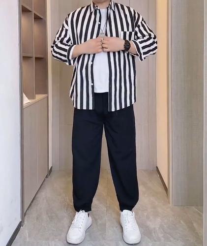 七分裤配短袖衬衣_七分裤回潮！显高显瘦，男女皆宜，夏季百搭神器