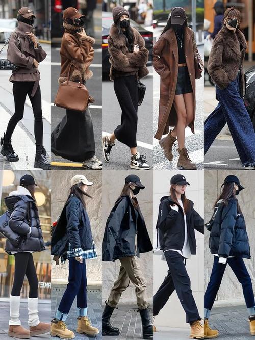 韩式秋冬服装搭配_直筒微阔腿裤，显瘦显高，搭配及踝短靴保暖时尚