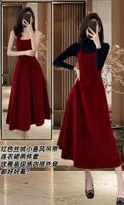 红连衣裙配什么颜色外搭_红裙搭外套，风格随心变