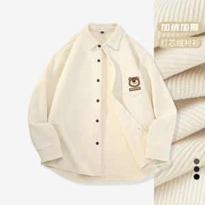 橄榄绿灯芯绒衬衫怎么搭配_百搭复古，春夏时尚首选