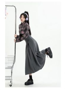 深灰色长裙配什么颜色衬衫_深灰长裙巧搭配，风格多变显时尚