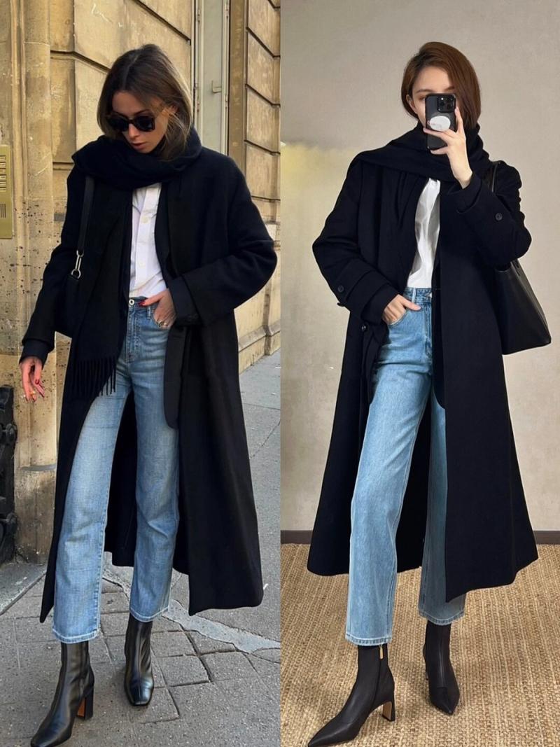 穿羊绒大衣配什么裤子和鞋_秋冬百搭，高级感十足！