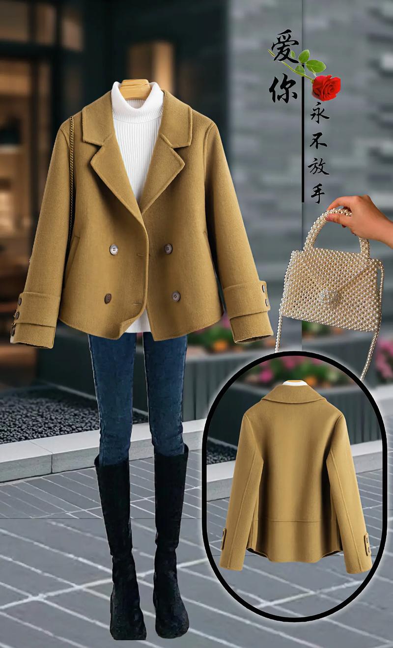 毛呢外套短装配什么衣服_毛呢外套百搭实用，短款保暖时尚，简约搭配显气质