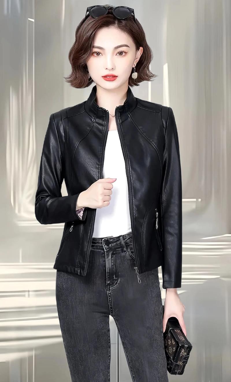 短皮衣怎么搭配下装 女_修身皮衣搭出时尚范儿 短皮衣怎么搭配下装 女_修身皮衣搭出时尚范儿