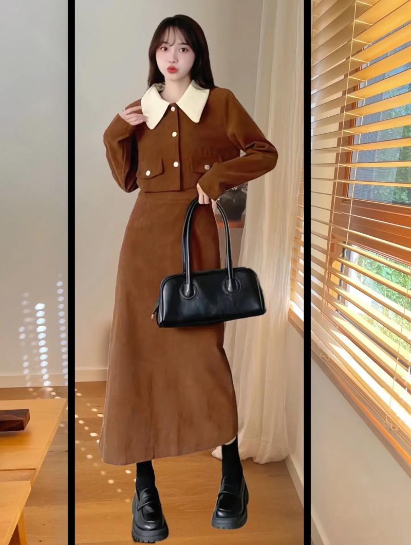 灯芯绒裙子搭配外套_毛衣衬衫外套皆宜 灯芯绒裙子搭配外套_毛衣衬衫外套皆宜