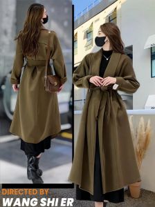 浴袍宽松大衣搭配腰带_浴袍大衣巧用腰带显腰线，穿出不同风格