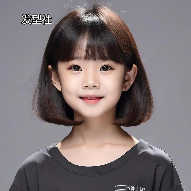 九岁女孩发型短头发_九岁女孩短发，活力可爱俏皮！