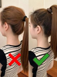 太极高马尾发带的戴法_修饰发型但别忘颈椎健康