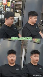 胖子适合的发型男_短发微卷显精神，侧分刘海拉长脸