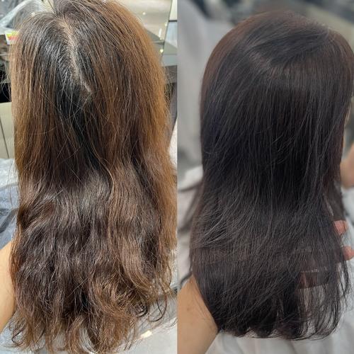 遮盖白头发染什么颜色_染发选对色遮白发显风格