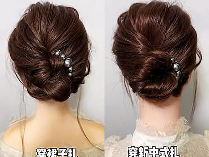 穿长裙扎什么头发好看_长裙配什么发型更优雅？