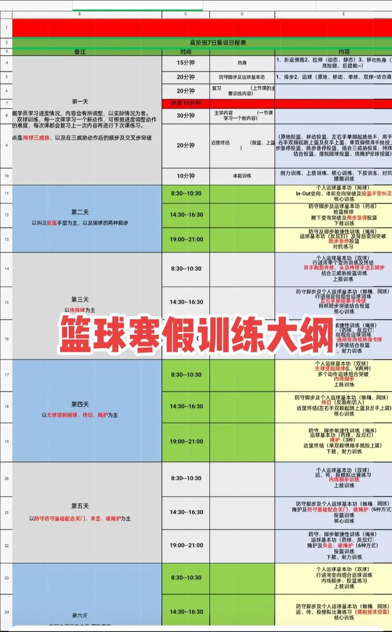 篮球冬训训练计划_全面提升，备战新赛季