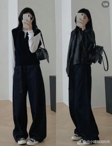 黑衣和白裤黑衣和黑裤穿搭建议_黑衣白裤经典搭配，细节显气质