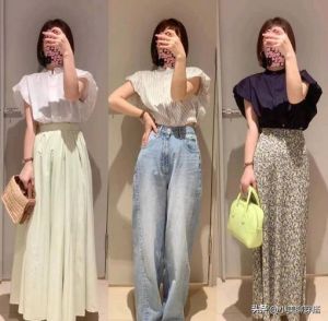 胸大小个子女生夏天穿搭_小个子穿条纹显高，低饱和度修身衣