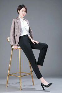 小肚子大的女士适合穿西装裤吗_小肚子女生避软塌裤，高腰直筒显腿长