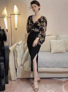 中国女性开襟开叉裙穿搭_开叉裙优雅显气质，30+女性必备穿搭