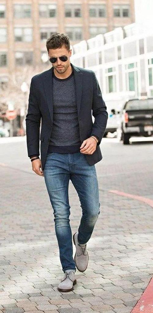 男人穿西装搭配牛仔裤好看吗_西装配牛仔裤时尚搭，休闲职场都合适