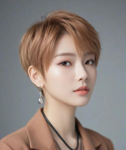 我要搜适合的短发_一刀切高层次日系层次蛋卷烫法式齐肩，适合各种脸型