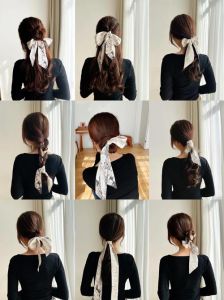 长条发带怎么绑头发_日常复古造型亮点