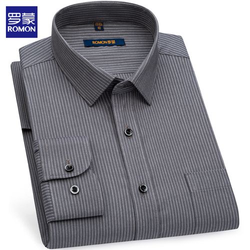 灰色条纹衬衫适合什么人穿_黄皮百搭，男女皆宜，显瘦显气质