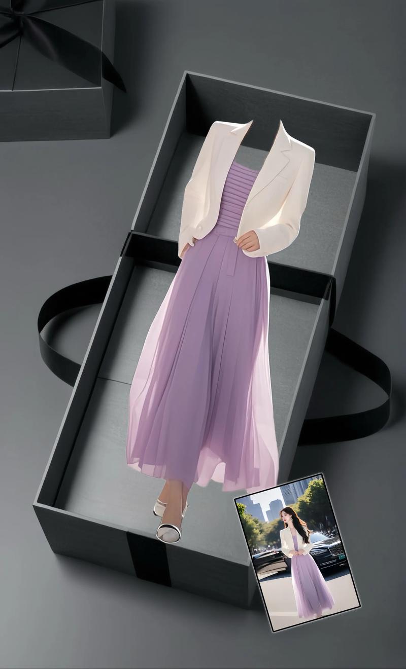 紫红裙子配什么样的外搭_紫红裙搭配，显气质又高级