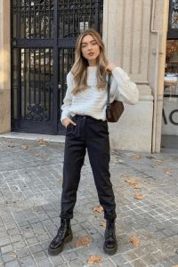 女马丁靴配什么裤子_九分裤阔腿裤直筒裤怎么选？