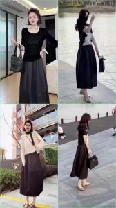 黑花色半身裙配什么颜色上衣_优雅知性轻松穿