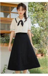 教招面试服装穿搭建议女生_裙长过膝，温柔配色，微宽松舒适