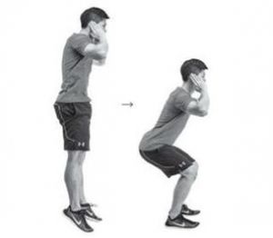 半蹲起跳的正确姿势_像坐椅子起跳，练弹跳好方法