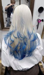 蓝白色头发_个性时尚，挑战不小