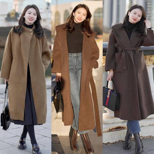 女羊绒大衣阔腿裤配什么鞋_阔腿裤冬日搭配，乐福鞋显优雅！