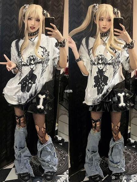 亚系穿搭_日常通勤街头感，灰紫黑黄显层次，轻松自在